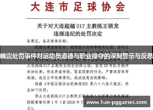 魏震处罚事件对运动员道德与职业操守的深刻警示与反思